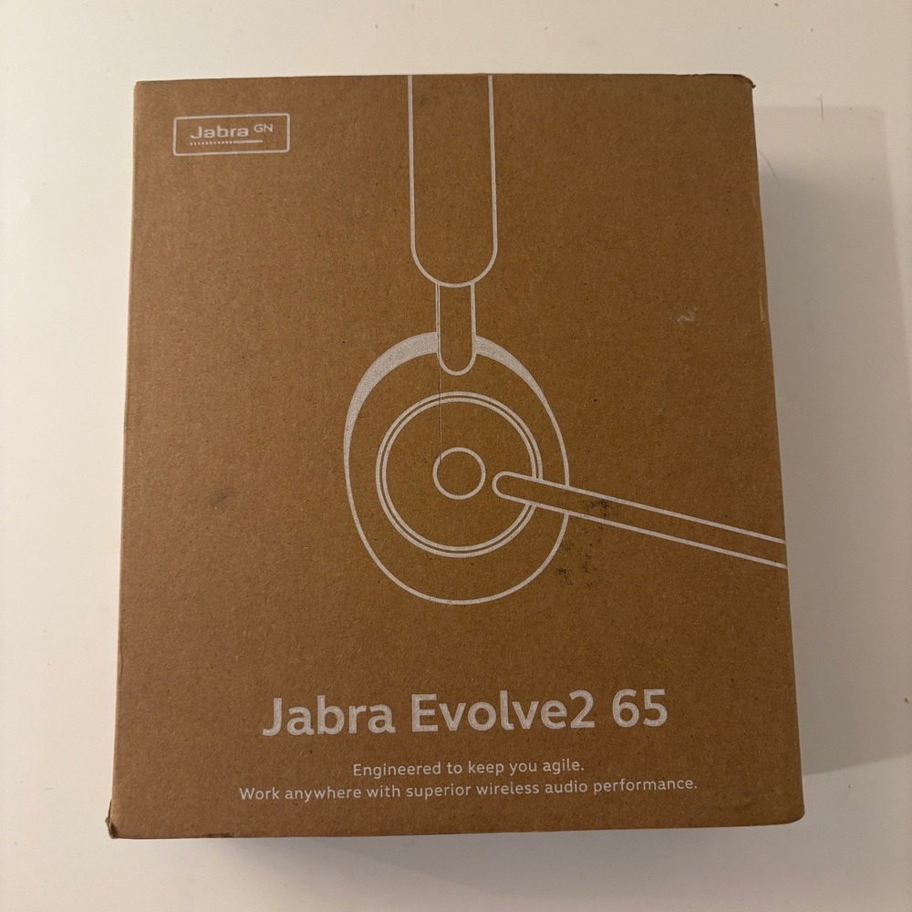 Jabra Evolve2 65 MS Stereo Wireless Headset Black Link390a Noise Canceling - Picture 2 of 4